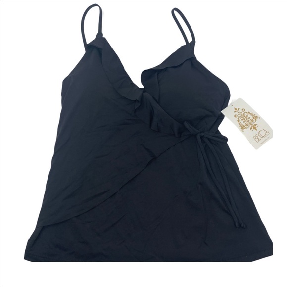 BECCA | Color Code Wrap Ruffled Tankini Swim Top - Picture 5 of 5